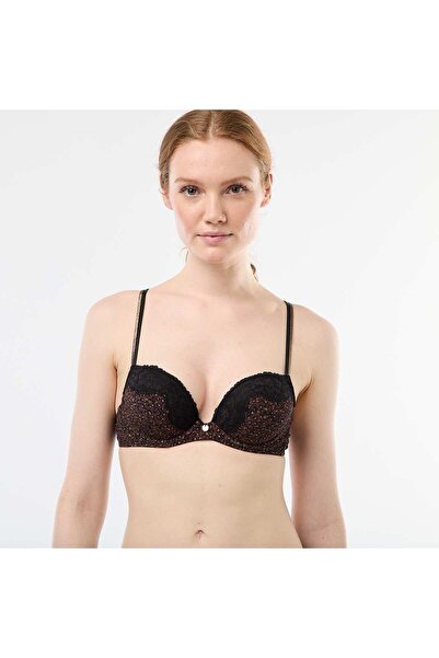 KİABİ Printed Microfiber Bra BROWN