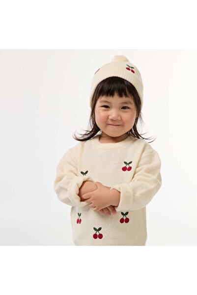 KİABİ Embroidered Cotton Beanie WHITE