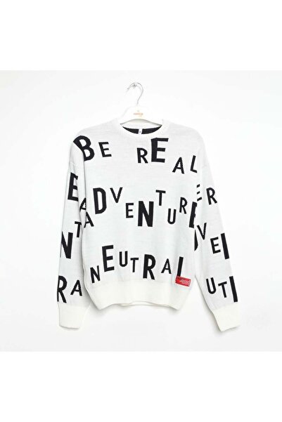 NANİCA Kemik Boys' Waiter Text Detailed Sweater 6-16 Years Old