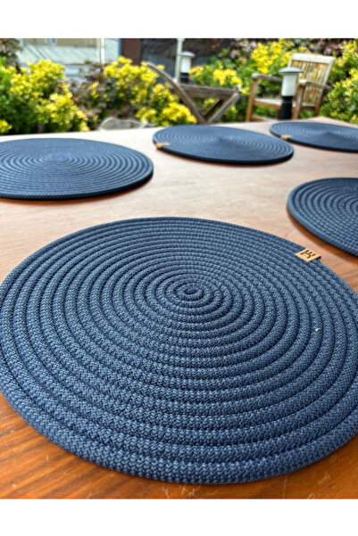 Home Inn Home Textile 6-Piece Round Placemat Set – Easy to Clean, for Modern Tables