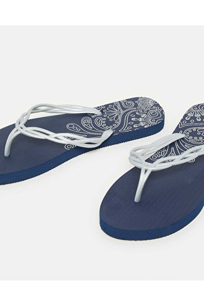 REDTAG Women Blue With Silver Strap Flipflop
