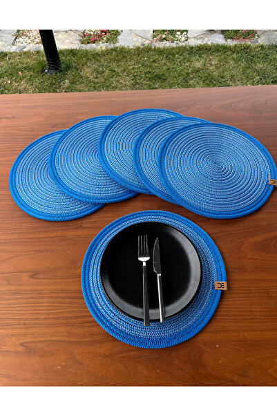 Home Inn Home Textile 6-Piece Round Placemat Set – Easy to Clean, for Modern Tables