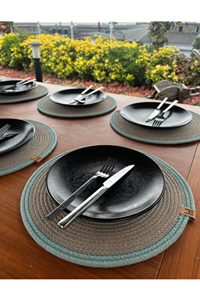 Home Inn Home Textile 6-Piece Round Placemat Set – Easy to Clean, for Modern Tables