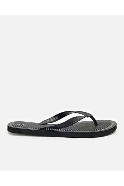 REDTAG Men Black Toe Post Slipper