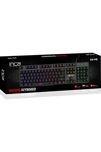 Inca IKG-446 Siyah Rainbow Efect Mekanik Hisli Oyuncu Q Klavye