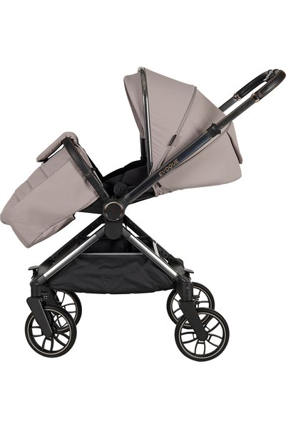 Prego Evoque i-Size Koldan Çift Yönlü Travel Bebek Arabası - Pusetli ve Güvenli Bebek Arabası Seti Bej