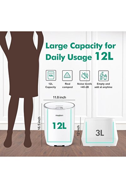 Generic Electric Kitchen Composter with 12L capacity | Directly Transform Waste to Fertilizer