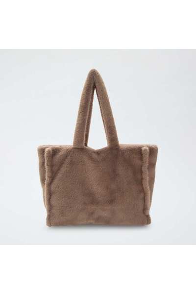KİABİ Faux Fur Tote Bag GREY