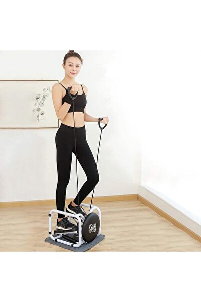 Alcoach Adjustable Mini Stepper with Resistance Bands & LCD — Home/Office, 130kg Capacity