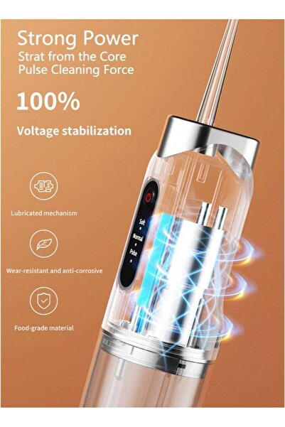 X SPRING Water Flosser For Teeth Cordless Portable Oral Irrigator Flosser 3 Cleaning Modes And 4 Jet Tips