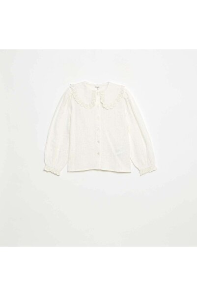 KİABİ Double Gauze Cotton Blouse WHITE