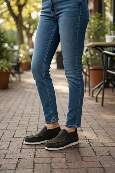 Sovenso Store LORENZO Hakiki Deri lastikli Kısa Bot