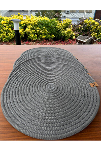 Home Inn Home Textile 6-Piece Round Placemat Set – Easy to Clean, for Modern Tables