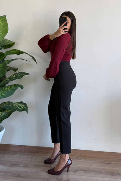 CİDDE V Yaka Büzgülü Candy Bluz