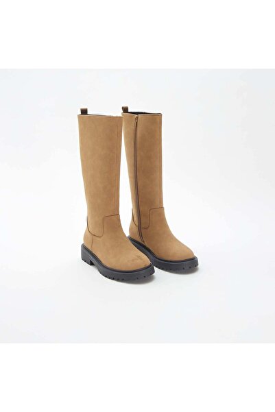 KİABİ Suedette high boots BROWN
