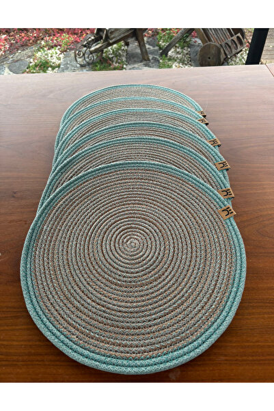 Home Inn Home Textile 6-Piece Round Placemat Set – Easy to Clean, for Modern Tables