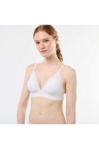KİABİ Lace Triangle Bra WHITE