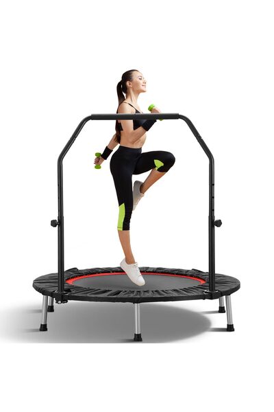 Chuma ترامبولين صغير 40 بوصة، قابل للطي، مناسب للبالغين، لممارسة التمارين الر...