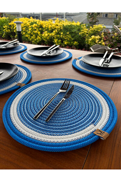 Home Inn Home Textile 6-Piece Round Placemat Set – Easy to Clean, for Modern Tables