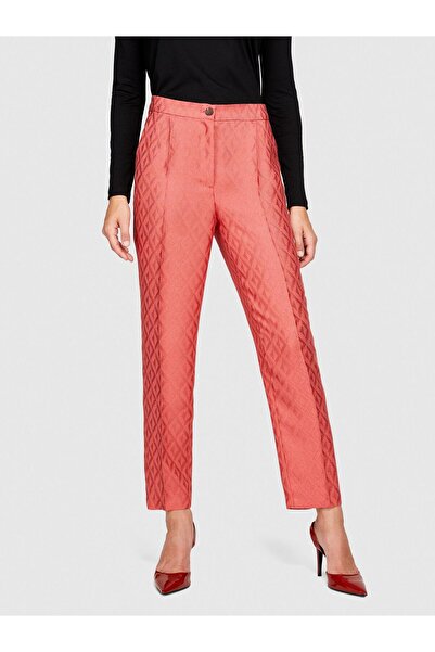 Sisley Women's Viscose Blended Carrot Cut Jacquard Pants 323A47R8Lf03Q-Sis8K5