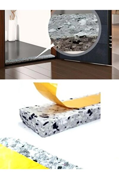 AKDEMİR OFİS Kapı Eşik Süngeri Kapı Altı Eşiği Yapışkanlı Isı Yalıtım Süngeri 4 Adet Kapı Süngeri