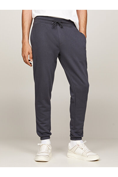 Tommy Hilfiger Men New Charcoal Cotton Slim Flag Sweatpants