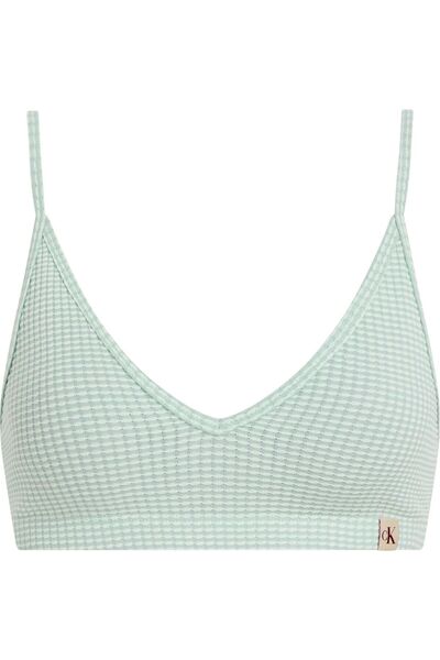 Calvin Klein Kadın WAFFLE TEXTURE BRALETTE TOP T-Shirt