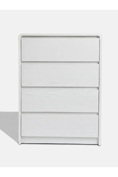 BEC20 Modern vertical chest of drawers with 4 storage drawers, white color