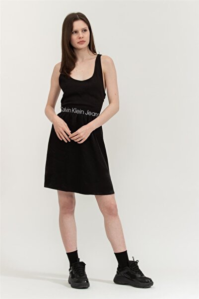 Calvin Klein Streç Pamuklu Regular Fit Mini Elbise J20J221624BEH  ELBİSE J20J...