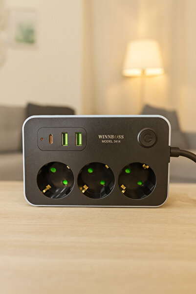 Winboss WINNBOSS 3 TYPE-C + USB Termal Akım Korumalı Uzatma Kablosu – Model 3414