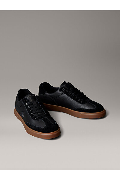 Calvin Klein Dámské tenisky s kontrastní podrážkou ze smíšených materiálů – černé