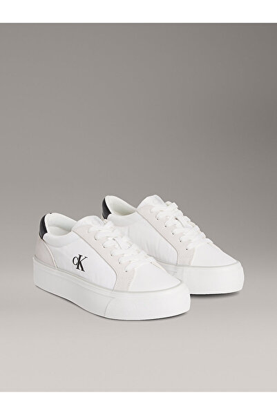 Calvin Klein Logolu Kalın Taban Sneaker Ayakkabı YW0YW0189601W AYAKKABI YW0YW01896 01W