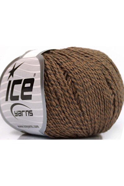 Ice yarns 4x50 جرام. حرير قطني، قطن بني فاخر، حرير، خيوط صيفية، قطن