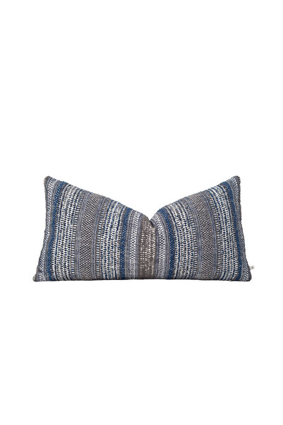 Penelope Aven Throw Pillow Cover 35X70 cm Navy Blue - Gray