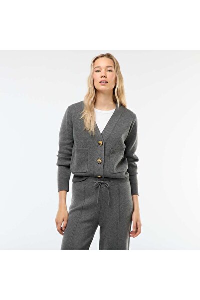 KİABİ كارديجان عثماني محبوك باللون الرمادي