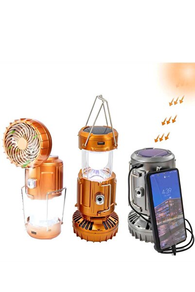 sunvo فانوس مروحة LED يعمل بالطاقة الشمسية - مصباح طوارئ محمول متعدد الوظائف ...