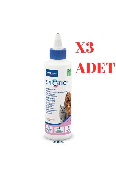 HPM Virbac Epiotic Kedi ve Köpekler İçin Kulak Temizleme Solüsyonu 125 ml 3 ADET