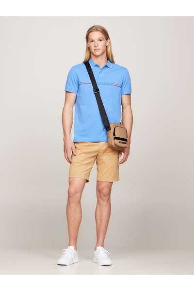 Tommy Hilfiger Men Classic Khaki Monotype Mini Reporter Crossbody Bag