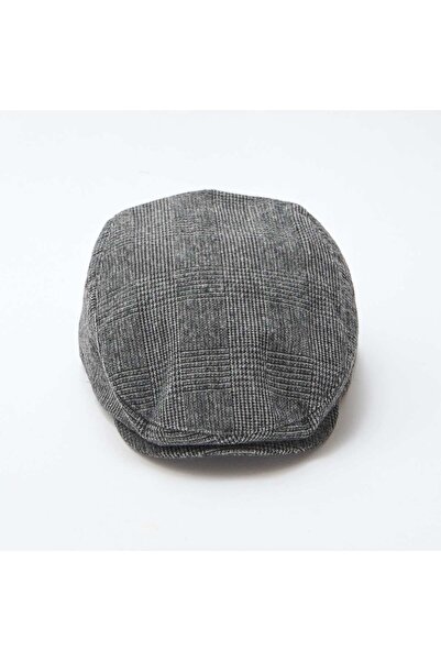 KİABİ Checked Newsboy Cap GREY