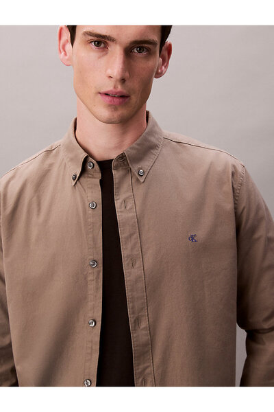 Calvin Klein Erkek Haki Gömlek