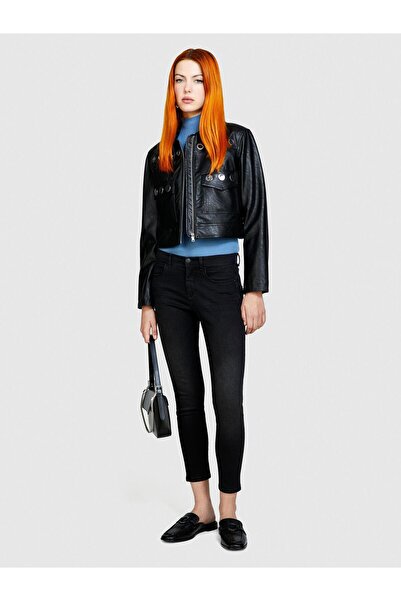 Sisley Women's Stretch Cotton High Waist Skinny Leg Denim Pants 324P4Rr3575V7-Sis800