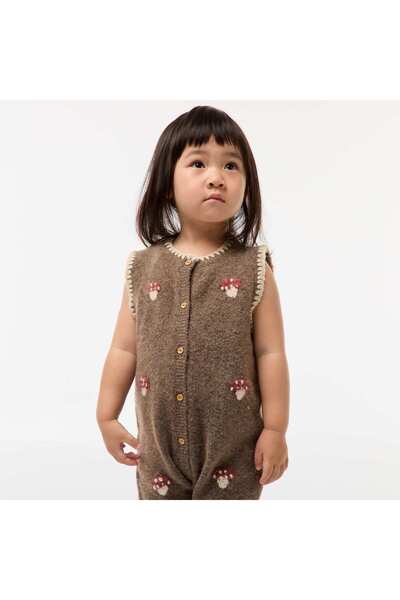 KİABİ Long Knit Jumpsuit BROWN