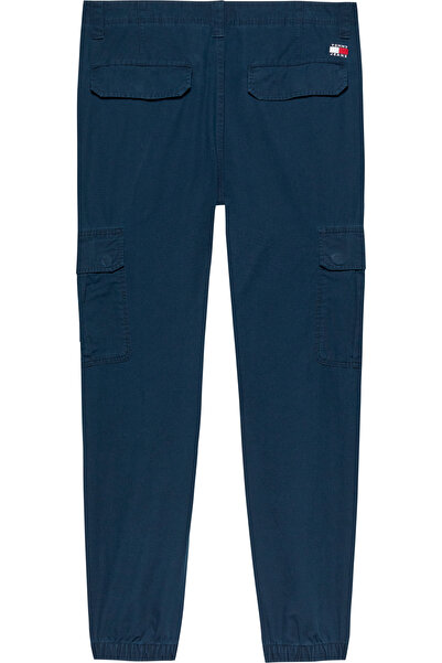 Tommy Hilfiger Men Dark Night Navy Cotton Ryan Ripstop Cargo Pants