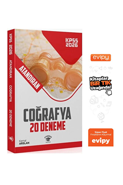 CBA Akademi 2026 KPSS Coğrafya Atandıran 20 Deneme Çözümlü - Kemal Arslan Ayr...