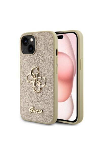 Guess Husă de telefon compatibilă cu iPhone 15 Plus - P3204, ergonomică, auri...