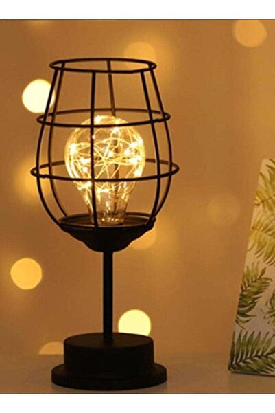 Nsf Alqamar Half Moon Table Lamp with Metal Cage