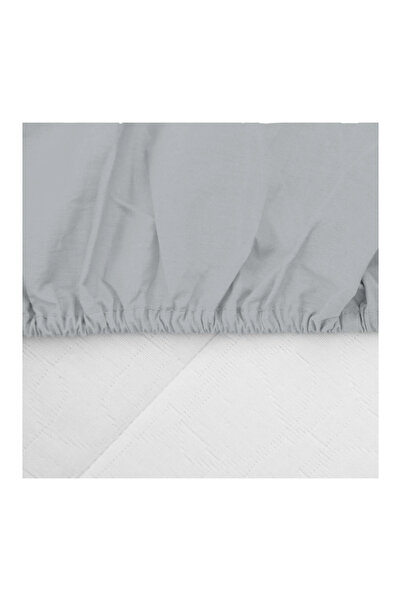 Heinner Fitted Bed Sheet with Elastic 160x200 cm Gray