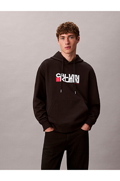 Calvin Klein Jeans Kapüşon Yaka Siyah Erkek Sweatshırt LV04RD258GUB1 LS EU 35...