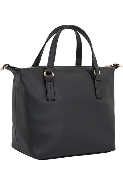 Tommy Hilfiger Women Black Polyester Monogram Tote Bag