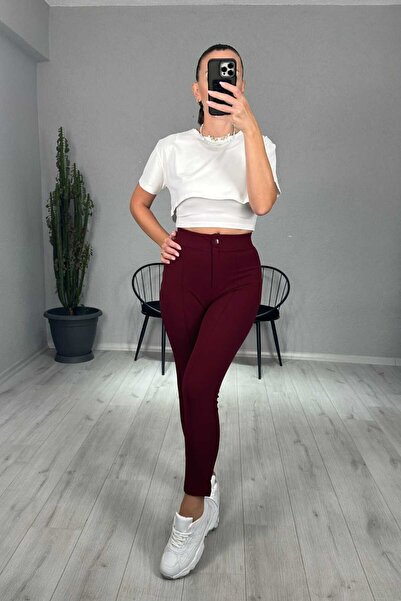 lady special Παντελόνι από λύκρα με στενό τελείωμα και λωρίδες μπροστά